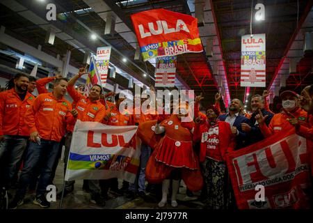 SP - Sao Paulo - 05/06/2022 - SAO PAULO, LANCEMENT DE CHAPA LULA ALCKMIN - ce samedi (07) à Expo Center Norte à Sao Paulo, La présentation du mouvement "Vamos Juntos Pelo Brasil" qui lance la plaque composée de l'ancien - Président Lula (PT) pré-candidat à la présidence de la République et l'ancien gouverneur de l'Etat de Sao Paulo Geraldo Alckmin (PSB) pré-candidat à la vice. Photo: Suamy Beydoun/AGIF/Sipa USA Banque D'Images