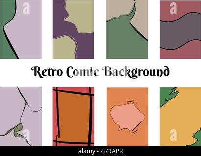 Rétro Comic Classic 70s 80s 90s abstrait Pop Art fond. Illustration de Vecteur