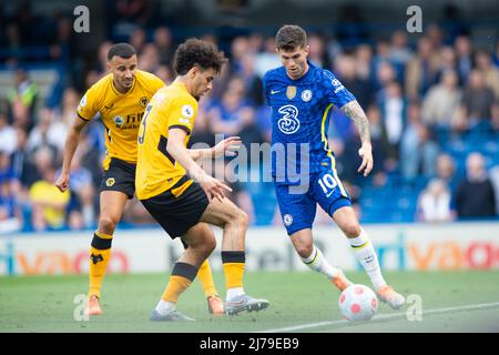 Londres, Royaume-Uni. 07th mai 2022. Christian Pulisic, de Chelsea, lors du match de la Premier League entre Chelsea et Wolverhampton Wanderers au Stamford Bridge, Londres, Angleterre, le 7 mai 2022. Photo de Salvio Calabre. Utilisation éditoriale uniquement, licence requise pour une utilisation commerciale. Aucune utilisation dans les Paris, les jeux ou les publications d'un seul club/ligue/joueur. Crédit : UK Sports pics Ltd/Alay Live News Banque D'Images