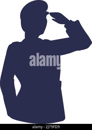 silhouette salant soldat Illustration de Vecteur