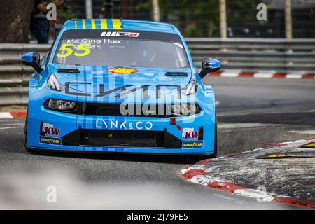 55 QING HUA Ma (CHN), Cyan Racing Lynk & Co, Lynk & Co 03 TCR, action pendant la WTCR - course de France 2022, 1st de la FIA World Touring car Cup 2022, du 7 au 8 mai à Pau, France - photo: Gregory Lenmand/DPPI/LiveMedia Banque D'Images