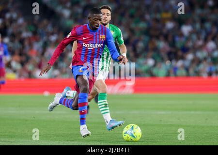 7 mai 2022, Séville, Séville, Espagne: Ousmane Dembele du FC Barcelone court avec le ballon pendant le match de la Liga Santader entre Real Betis et le FC Barcelone à Benito Villamarin à Séville, Espagne, le 07 mai 2022. (Credit image: © Jose Luis Contreras/DAX via ZUMA Press Wire) Banque D'Images