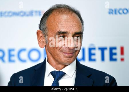 Paris, France. 07th mai 2022. Eric Zemmour pendant la journée de formation pour les candidats de son parti Reconquete! Pour les élections législatives à la salle Wagram, Paris, France, le 7 mai 2022. Crédit : Victor Joly/Alamy Live News Banque D'Images