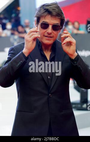 MEXICO, MEXIQUE - 06 MAI : Tom Cruise participe à la première mexicaine de 'Top Gun: Maverick'. (Photo de Francisco Morales/DAMMPHOTO) Banque D'Images