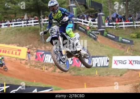 Maggiora Park, Maggiora (NO), Italie, 07 mai 2022, 959 MAXIME RENAUX (Monster Energy Yamaha Factory MxGp Team) pendant 2022 MXGP d'Italie - Motocross Banque D'Images