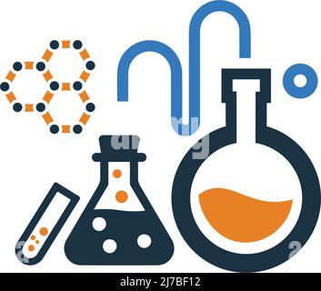 Science, icône de laboratoire est utilisé dans la conception et le développement de sites Web, commerciaux, médias imprimés, Web ou tout type de projet de conception. Illustration de Vecteur