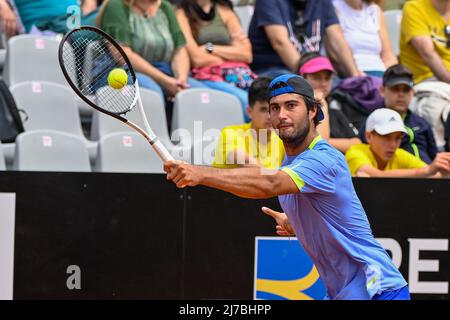 Gianmarco Ferrari (ITA) pendant les qualifications internationales BNL de l'Italie au stade Pietrangeli à Rome le 07 mai 2022. Banque D'Images