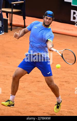 Gianmarco Ferrari (ITA) pendant les qualifications internationales BNL de l'Italie au stade Pietrangeli à Rome le 07 mai 2022. Banque D'Images