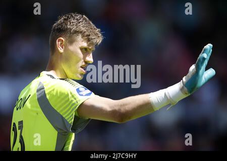 NIJMEGEN - Vas-y Eagles gardien de but Andries Noppert pendant le match néerlandais Eredivisie entre NEC et Vas-y Eagles à de Goffert le 8 mai 2022 à Nimègue, pays-Bas. ANP BART STOUTJEDIJK Banque D'Images