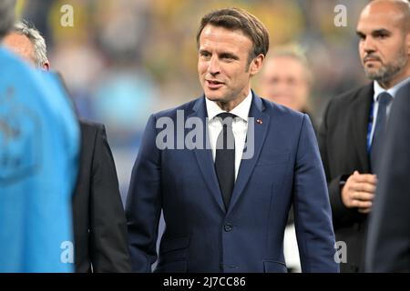 Emmanuel Macron - OGC Nice contre FC Nantes le 7 mai 2022 à Saint-Denis, France. (Photo de Lionel Urman/Sipa USA) Banque D'Images