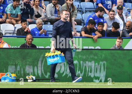 LEICESTER, ROYAUME-UNI. MAI 8th Frank Lampard, directeur d'Everton pendant le match de la Premier League entre Leicester City et Everton au King Power Stadium, Leicester, le dimanche 8th mai 2022. (Crédit : Jon Hobley | MI News) Banque D'Images