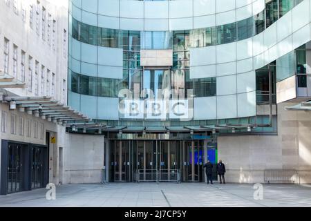 Vue générale de la BBC Broadcasting House à Langham place. Photo prise le 8th mai 2022. © Belinda Jiao jiao.bilin@gmail.com 07598931257 ht Banque D'Images