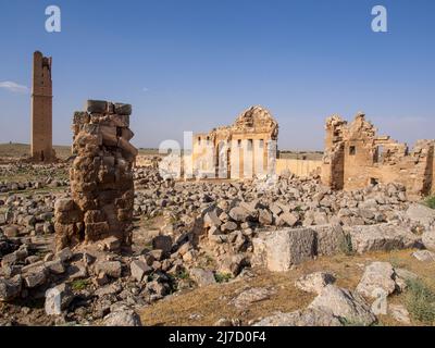 Anciennes ruines de l'université de Harran, Sanliurfa, Turquie Banque D'Images