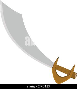 Illustration vectorielle d'une épée ou d'un sabre pirate Illustration de Vecteur