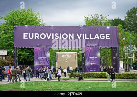Le Concours Eurovision de la chanson 2022 à Turin, Italie. TURIN, ITALIE - MAI 2022 Banque D'Images