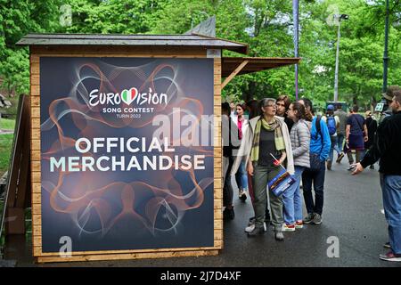 Le Concours Eurovision de la chanson 2022 à Turin, Italie. TURIN, ITALIE - MAI 2022 Banque D'Images