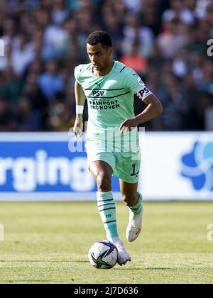 Rotterdam, pays-Bas, 8 mai 2022 ROTTERDAM - Cody Gakpo du PSV Eindhoven lors du match néerlandais Eredivisie entre Feyenoord et PSV au stade Feyenoord de Kuip le 8 mai 2022 à Rotterdam, pays-Bas. ANP MAURICE VAN STEEN Banque D'Images