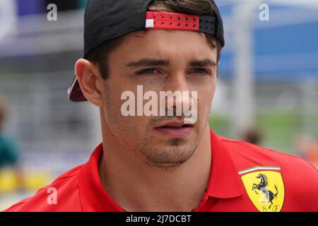 Miami International Autodrome, Miami, États-Unis le 8 mai 2022 Charles Leclerc 16 (mon), Scuderia Ferrari F1-75 portrait pendant le F1 - FORMULE 1 CRYPTO.COM MIAMI GRAND PRIX 2022, Eleanor Hoad Banque D'Images