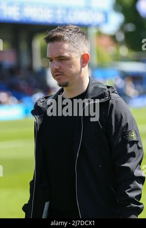 Marc Skinner (Manager Manchester United) pendant le match de la Super League de FA Barclays Womens &#XA; entre Chelsea et Manchester United à Kingsmeadow, Londres, Angleterre. Pedro Soares/SPP Banque D'Images