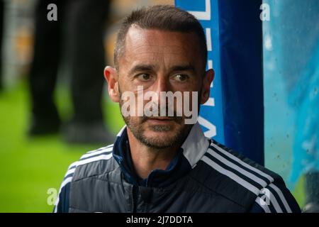 Salerno, Italie, mai 08 2022, Agostini Alessandro entraîneur cagliari pendant les États-Unis Salernitana vs Cagliari Calcio, football italien série A match à Salerno, Italie, mai 08 2022 Banque D'Images