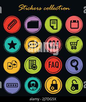 Icône d'interface de commerce électronique définie pour les sites Web et l'interface utilisateur Illustration de Vecteur