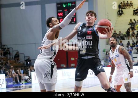 PalaRadi, Cremona, Italie, 08 mai 2022, Filippo Gallo (Vanoli Cremona) pendant Vanoli Panier Cremona vs Dolomiti Energia Trentino - Italien Basketball A Serie Championship Banque D'Images