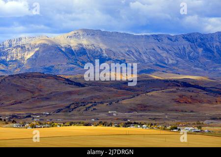 Lundbreck est un hameau du sud de l'Alberta, au Canada, dans le district municipal de Pincher Creek. Il est situé sur le côté sud de la Highway 3 sur la Banque D'Images