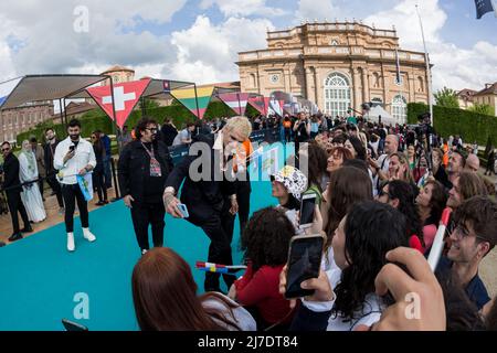 Ouverture de l'eurovision à Turin Banque D'Images