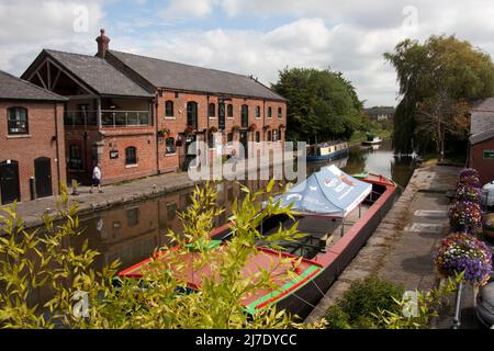 Bursscough Wharf sur le canal Leeds-Liverpool, Bursscough, Lancashire Banque D'Images