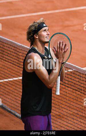 Alexander 'Sascha' Zverev à Roland-Garros (Open de France), tournoi de tennis Grand Chelem le 11 juin 2021 au stade Roland-Garros à Paris, France. Banque D'Images