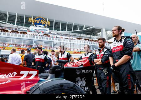 Miami Gardens, Floride, États-Unis d'Amérique - 08/05/2022, Alfa Romeo F1 Team ORLEN, ambiance pendant la Formule 1 Crypto.com Grand Prix de Miami 2022, 5th tour du Championnat du monde de Formule 1 2022 de la FIA, sur l'aérodrome international de Miami, du 6 au 8 mai 2022 à Miami Gardens, Floride, Etats-Unis d'Amérique - photo Julien Delfosse / DPPI Banque D'Images