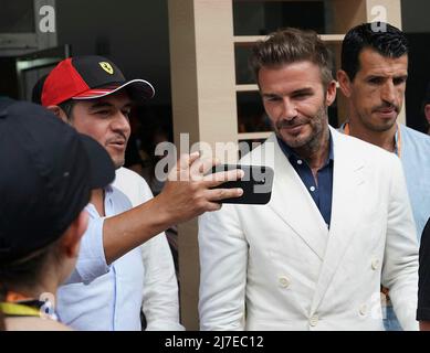 8th mai 2022, Miami International Autodrome, Miami, FORMULE 1 CRYPTO.COM GRAND PRIX DE MIAMI, dans la star du football photo David Beckham Banque D'Images