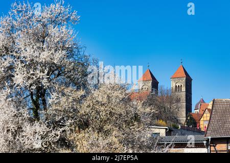 Impressionen aus der Weltkulturerbestadt Quedlinburg am Harz historische Altstadt Banque D'Images