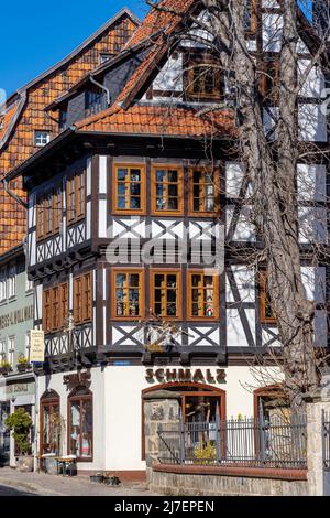 Impressionen aus der Weltkulturerbestadt Quedlinburg am Harz historische Altstadt Banque D'Images