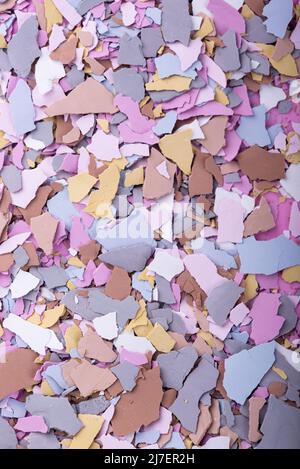 Copeaux de béton colorés pour la fabrication de terrazzo Banque D'Images