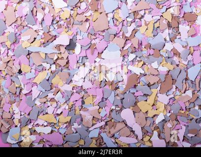 Copeaux de béton colorés pour la fabrication de terrazzo Banque D'Images