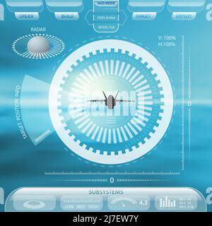 Technologie futuriste HUD interface GUI template design Illustration de Vecteur