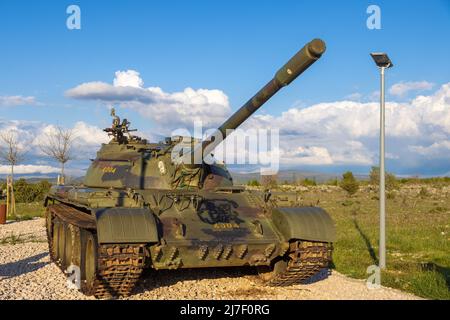 Char T-55 de la guerre en Croatie Banque D'Images
