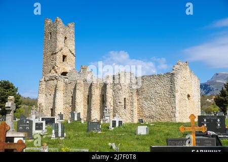 Les ruines de l'Église du Saint-Salut en Croatie Banque D'Images