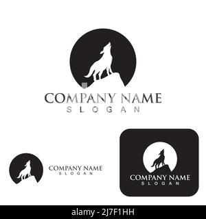 Logo loup Template vector illustration design Illustration de Vecteur