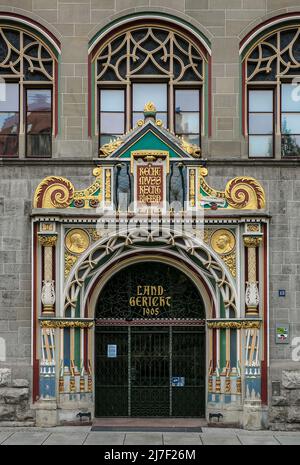 Halle S Landgericht 6450 erbaut 1901-05 von Paul Thoemer (Architektur) und Karl Illert (Ausführung u Details) Hauptportal Banque D'Images