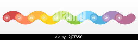 diagramme d'infographie moderne du processus en 10 étapes Illustration de Vecteur