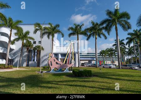 Miami, États-Unis - 19 mars 2021 : sculpture de la sirène à l'hôtel de miami Banque D'Images