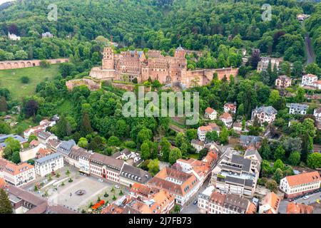 Heidelberg Palace ou Schloss Heidelberg, Heidelberg, Allemagne Banque D'Images