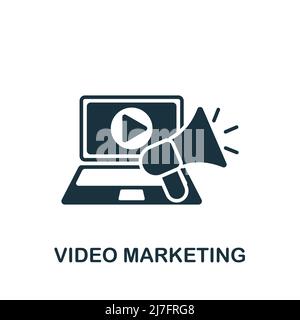 Icône Marketing vidéo. Monochrome simple Digital Marketing icône pour modèles, web design et infographies Illustration de Vecteur