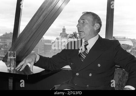 Mel Brooks. Réalisateur et acteur américain. Photo 1974 lors d'une conférence de presse lors d'une visite en Suède. Banque D'Images