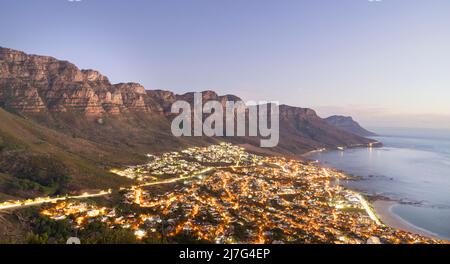 Vue depuis Lions Head of Table Mountain, le Cap Banque D'Images