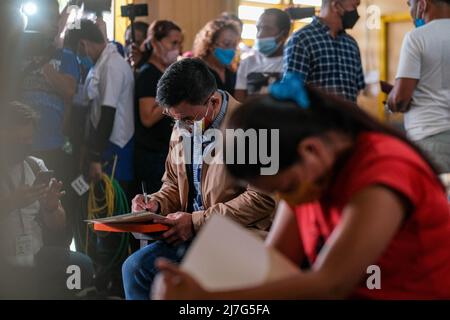 Singapour, Singapour, Singapour. 9th mai 2022. Candidat à la présidence le sénateur MANNY PACQUIAO vote dans son enceinte électorale de la province de Sarangani, dans le sud des Philippines, le 9 mai 2022. (Image de crédit : © Maverick ASIO/ZUMA Press Wire) Banque D'Images