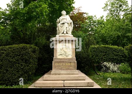 Vienne, Autriche. Le parc de la ville de Vienne. Le monument Schubert dans le Stadtpark de Vienne. Compositeur autrichien Franz Schubert Banque D'Images