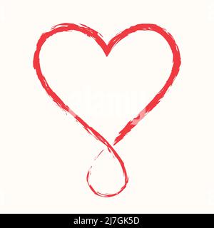 Forme de coeur et symbole de tache d'eau Illustration de Vecteur